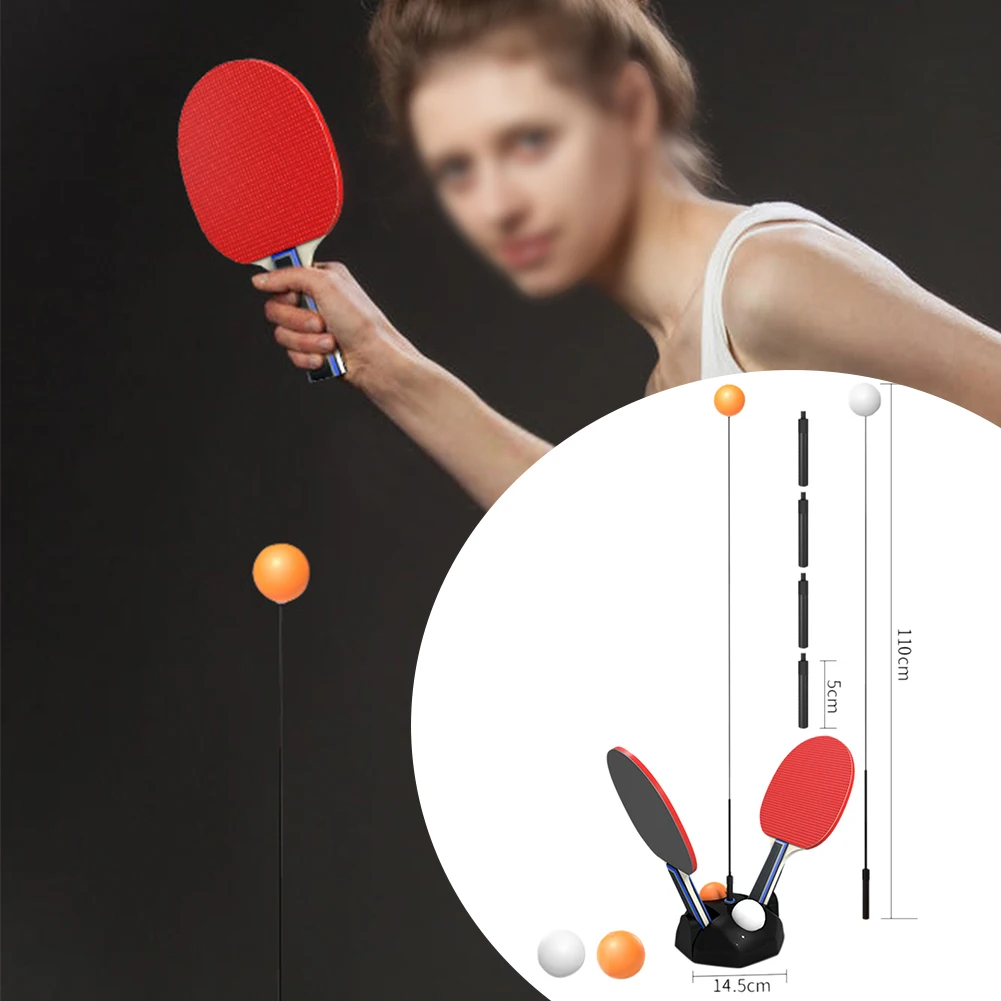 Table Tennis Trainer Fixed Training Equipment Soft Shaft With Paddle