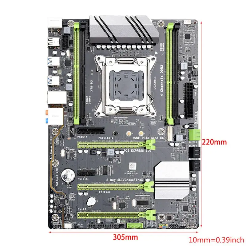 X79-P3 четырехканальный Deluxe X79 материнская плата по стандарту ATX USB3.0 SATA3.0 LGA 2011 игровая материнская плата с поддержкой материнской платы 128GB DDR3 REG ECC