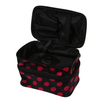 

bag of makeup Peas Pattern makeup case with 2 zipper