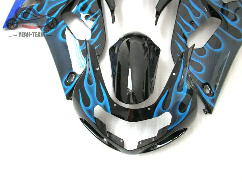 Бесплатные пользовательские обтекателя kit для Suzuki SRAD GSXR600 01 02 03 GSXR750 2001 2002 2003 GSX R600 синий Обтекатели с пламенем кузов