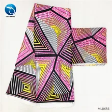 Воск liulanzhi шелк африканская кружевная ткань Анкара шелковые принты воск полиэстер Африканский Воск ML8X56