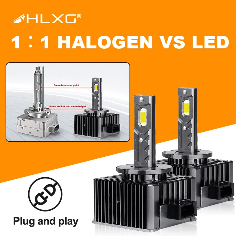 HLXG-Ampoule LED Turbo pour moto et voiture, lampe antibrouillard