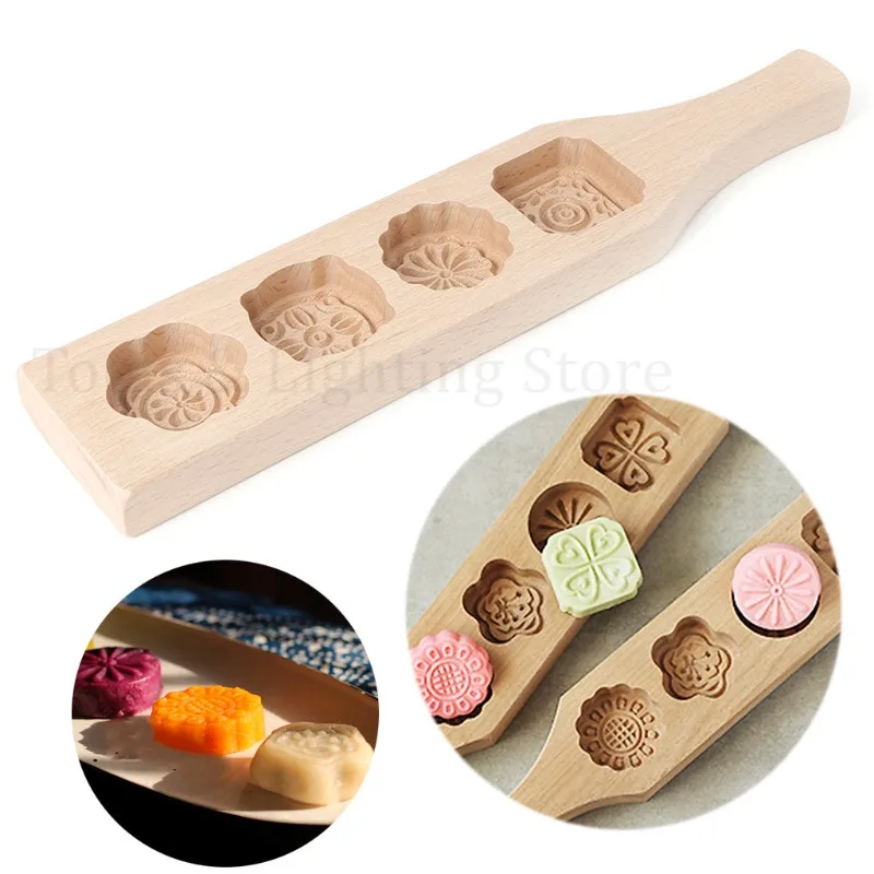 Деревянные формочки для маффинов с 4 цветами форма мыла ручной работы печенья и