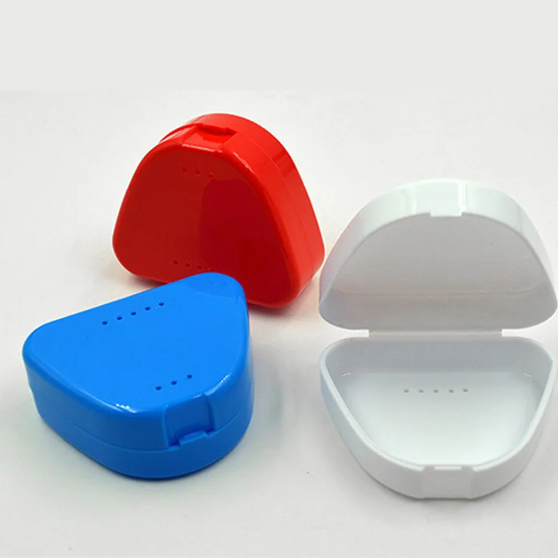 

Denture Case Organizer Denture Care Case Plastic Dental Retainer False Tooth Storage Box Mouthguard Container Holder