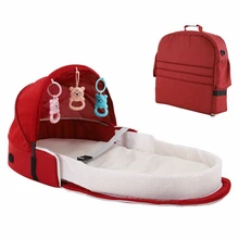 Переносная складная детская кровать для путешествий с защитой от солнца, дышащая корзина для сна для младенцев, детские игрушки