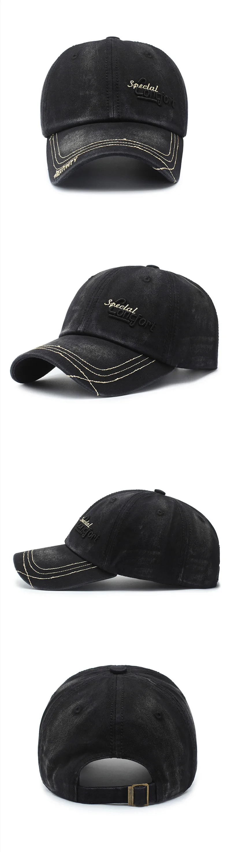 SILOQIN осень тренд Мужская джинсовая Бейсболка Snapback Мода Письмо Вышивка Досуг Регулируемый головной убор размер Спортивная Кепка s для мужчин