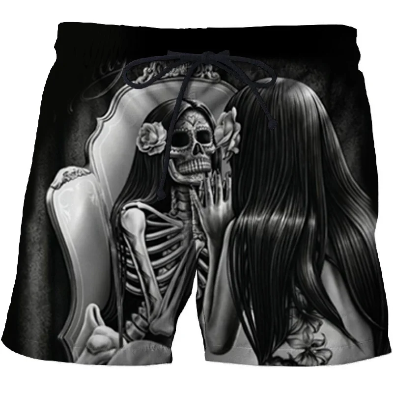 2019Casual Printed Beach Shorts Masculino Men 3d Streetwear Board Plage Quick Dry Funny Swimwear DropShip |