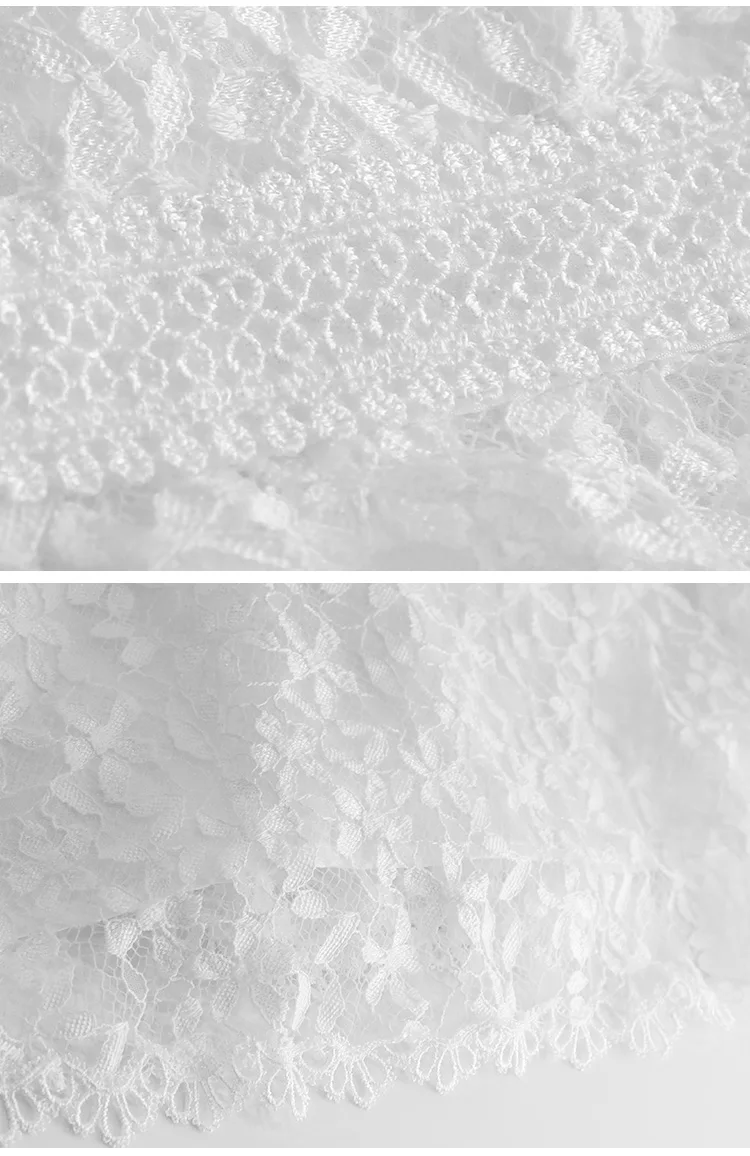 Delocah Runway Fashion Summer Lace Cupcake Dresses Women's Short Sleeve Hollow Out Collect Waist Casual Celebrity Party Dress