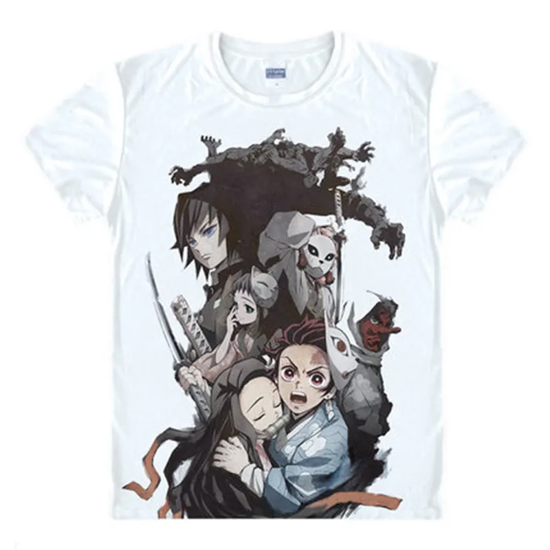 Kamado Tanjirou, футболка, аниме, Kimetsu no Yaiba, манга, Demon Slayer, футболка, крутая, модная, стильная, для женщин, мужчин, топ, футболка, чистый, злой, рубашка - Цвет: 4
