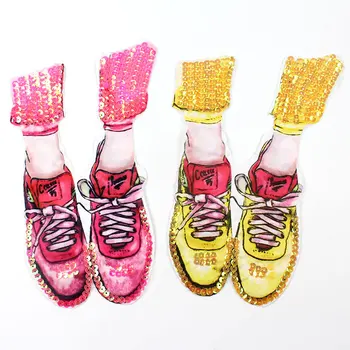 

Clothing accessories beads embroidered sequins patch clothes diy decoration large decals shoes cloth stickers