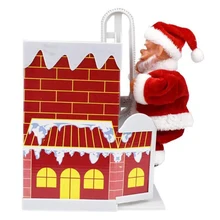 Санта Клаус скалолазание дымоход кукла с музыкой Дети Рождественские подарки новогодние вечерние украшения электрическая игрушка Подарки#40