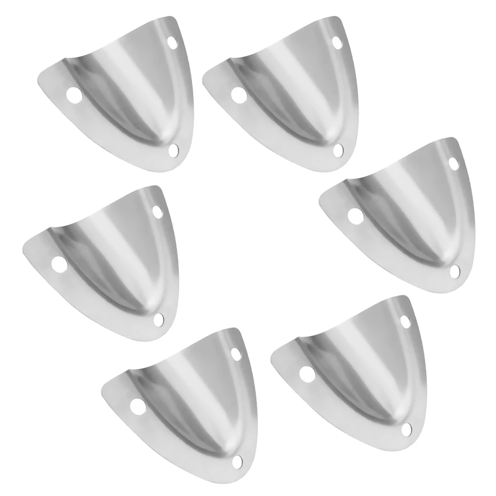 6pcs 316 Stainless Steel Large Clam Shell Vent Wire Cable Cover For Boat