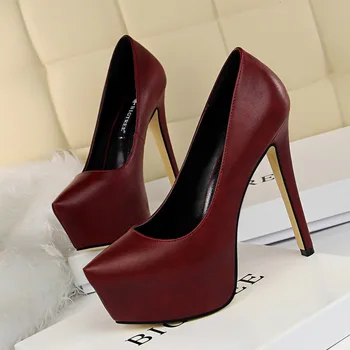 

Yalnn Fashion Simple Thin Hells Over High Heels Waterproof Platform Sexy Woman Daily Shoes High Hell Pumps Luxury Women Shoes