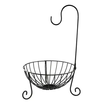 

Practical Tableware Metal Fruit Basket Detachable Banana Hanger Storage Holder Hook