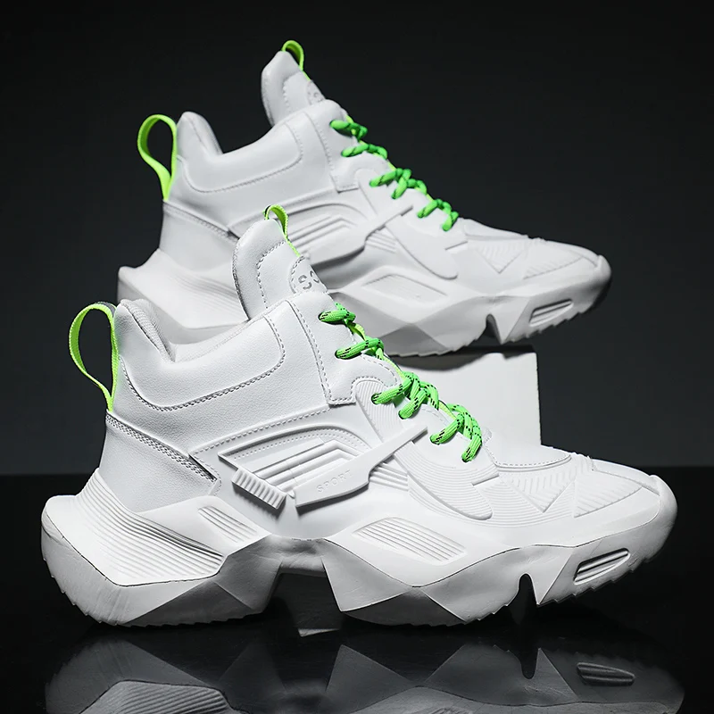 

Athletics Sports Shoes Men Leather Running Sneakers Autumn Jogging Walking Sneakers Male Footwears Tennis Gym Shoes Black White