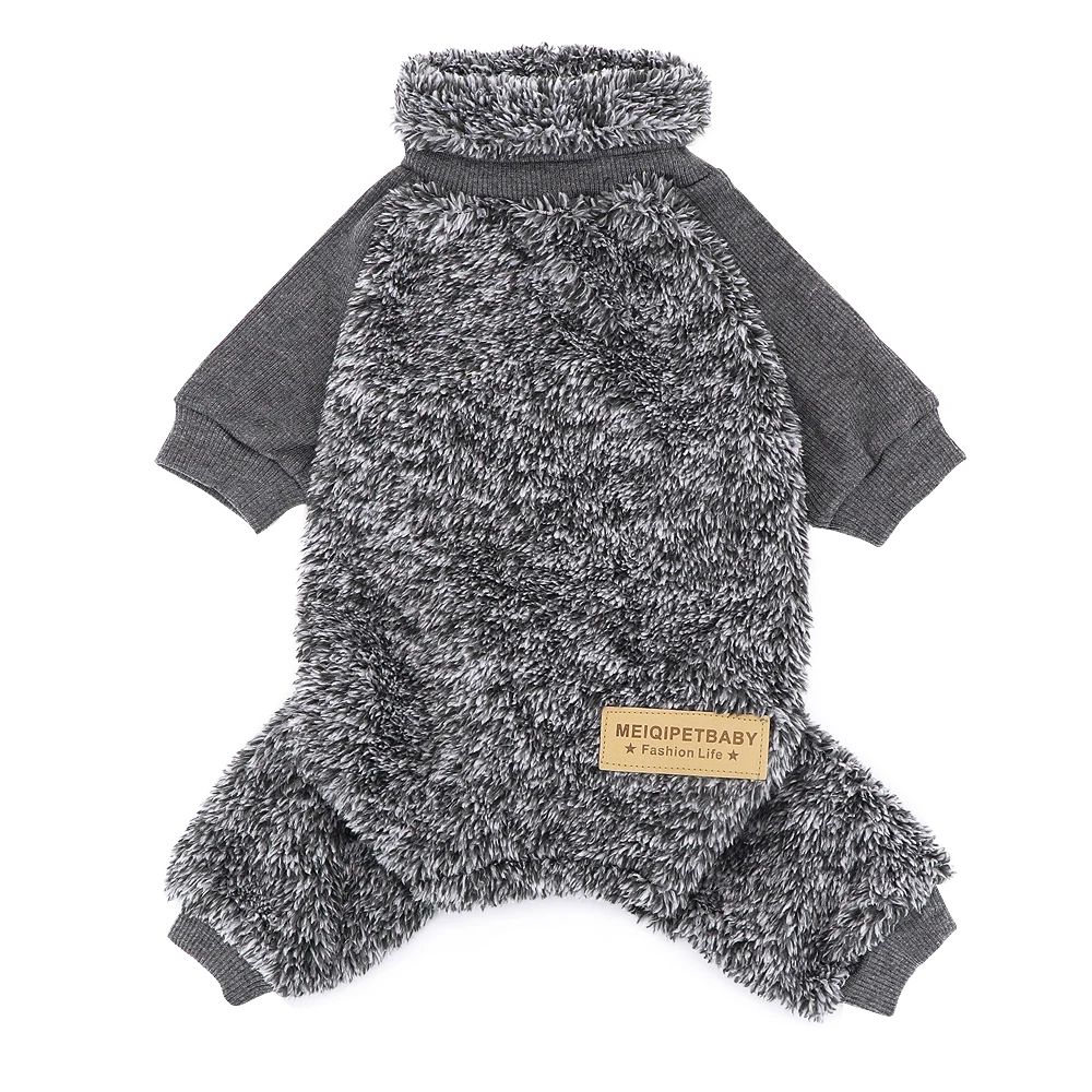 Warm Autumn and Winter Jumpsuit for Pet Dogs in Blue or Gray
