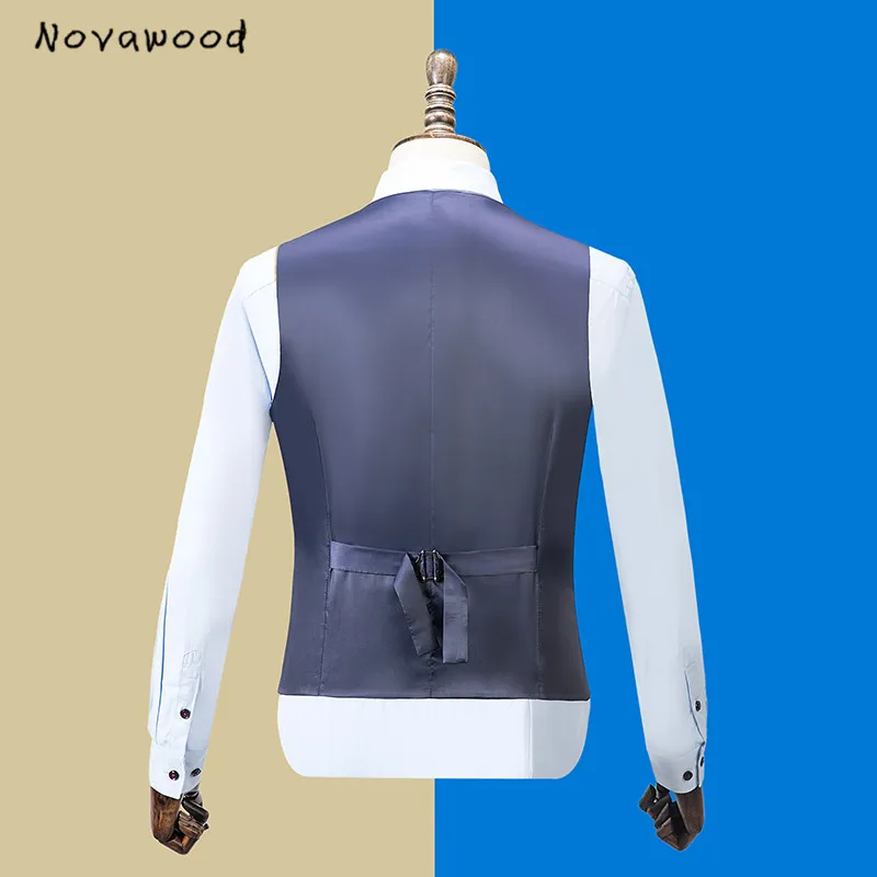 Novawwood синий бизнес свадебное платье жениха три части формальные костюмы Новое поступление смокинг жениха