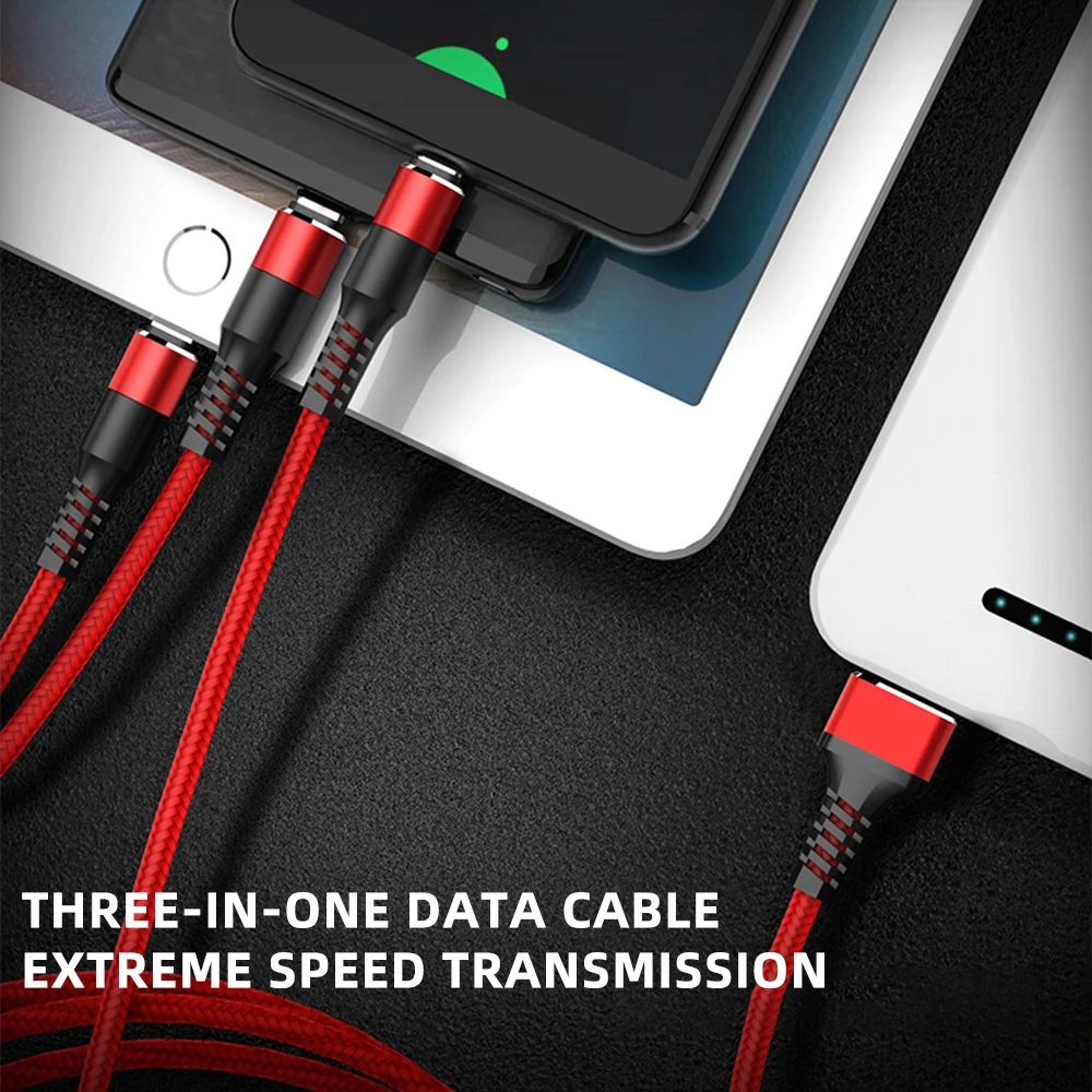 FDBRO 3 в 1 кабель для быстрой зарядки телефона для iPhone XR 7 samsung huawei Xiaomi USB кабель 3A usb type C кабель Micro USB кабель