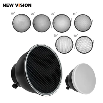 

7inch 18cm Standard Reflector Diffuser with Honeycomb Grid for Universa Mount Studio Light Strobe Flash K-150A K-180A E250 E300