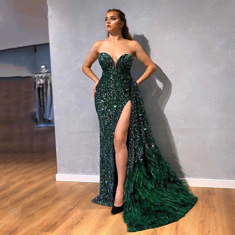 Feather prom dress 2022 Dresses Images 2022