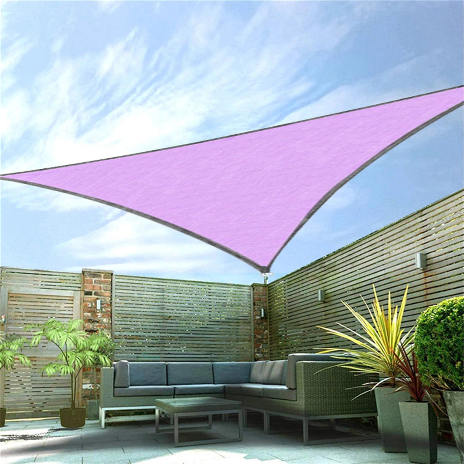 Parasol de cuatro ángulos Anti ultravioleta para exteriores, vela Triangular para jardín, tela para piscina