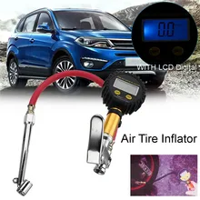 Автомобильный манометр цифровой lcd автомобильный воздушный насос для шин высокое точное давление двойной патрон воздушный компрессор насос для шин давление
