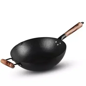 

Multi-function Pan Iron Pan Old-fashioned Iron Pot Hand-forged Wok Non-stick Pot Pot Induction Cooker Gas Stove for Cooking Pot