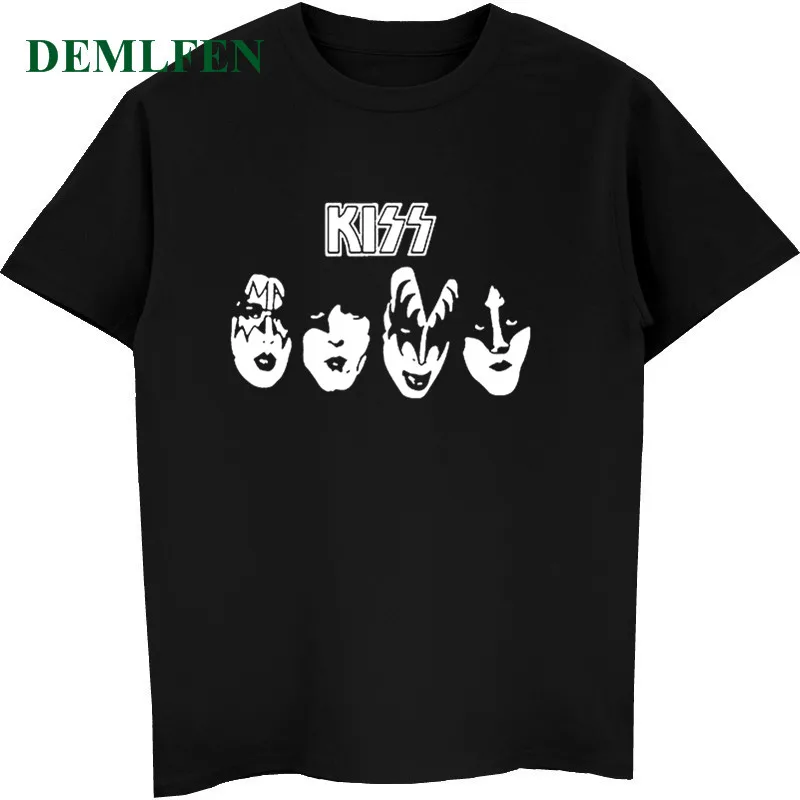 

Fashion Summer Kiss Band Rock And Roll T Shirt Funny Men'S T-Shirt Casual Short Sleeve O-Neck Shirt Hip Hop Tees Tops
