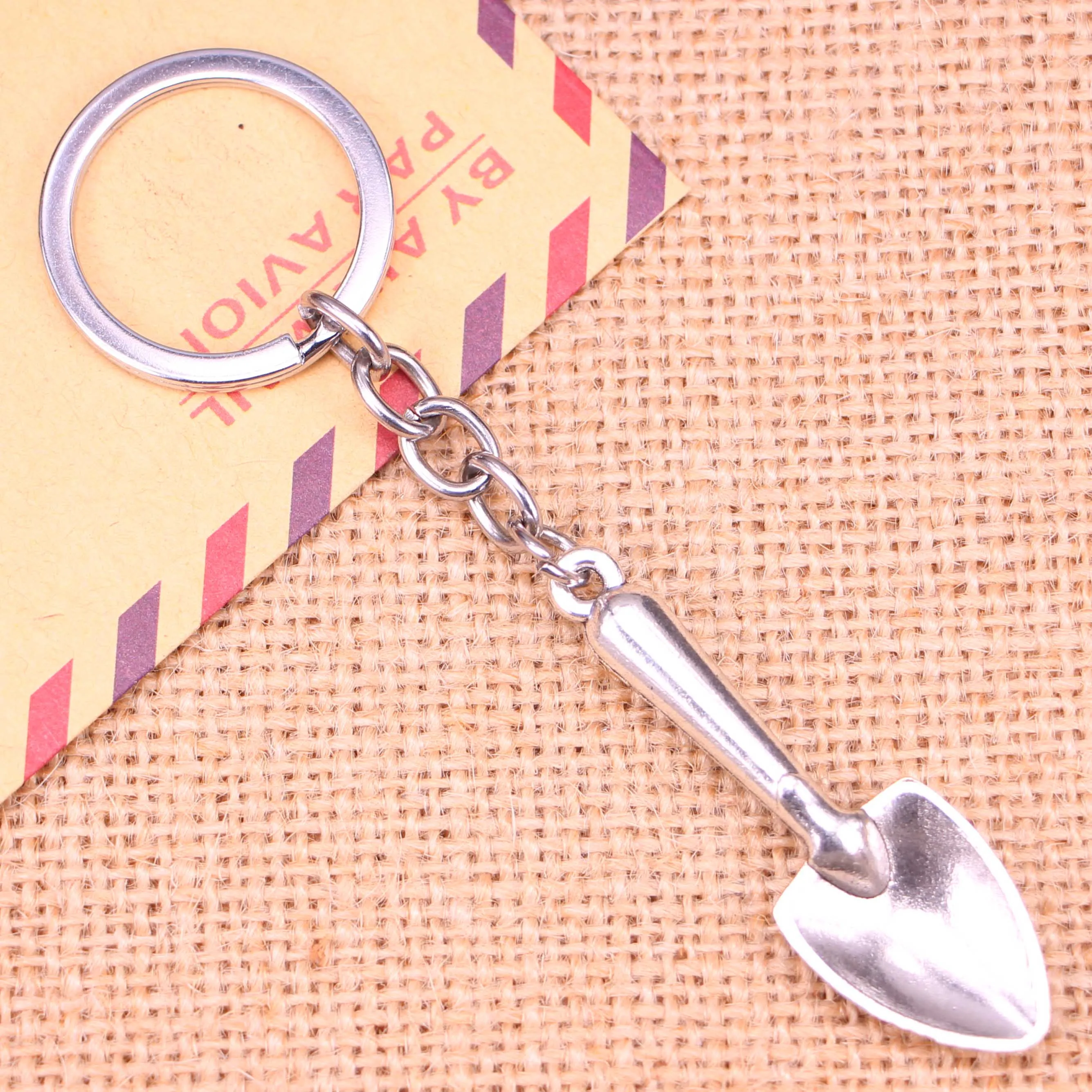 20pcs New Fashion Keychain 51 Mm Shovel Spade Trowel Gardening Pendants