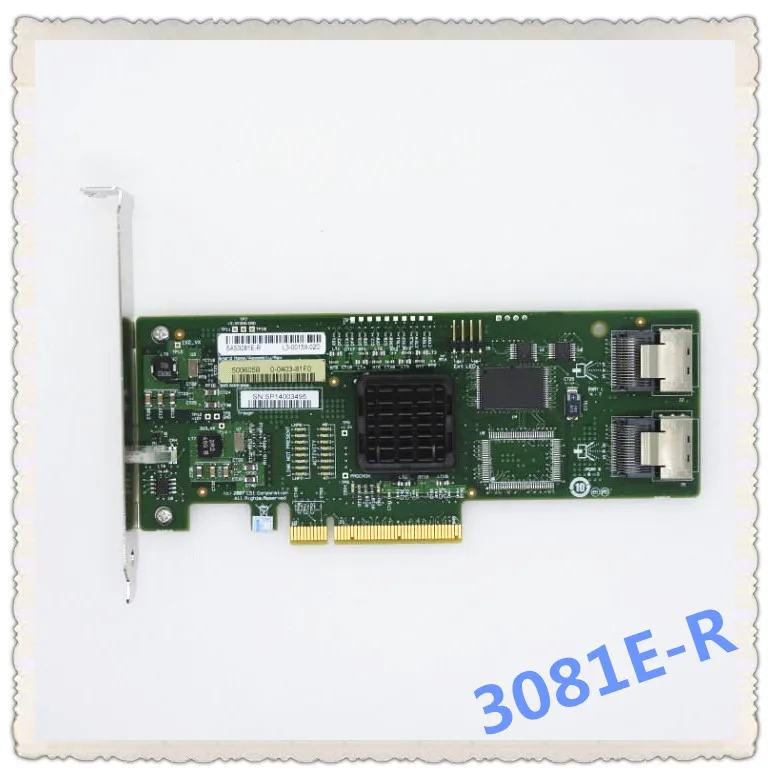 Для LSI SAS 3081E-R lsis1068e B3 8 портов HBA JBOD SFF8087 MiniSAS 3 ГБ PCI-E X8 контроллер карты