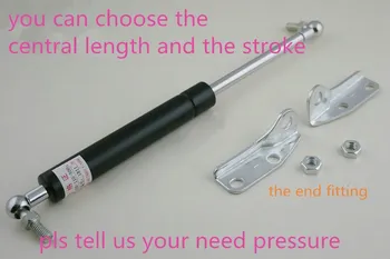 

2pcs/lot Pressure 30N to 1000N force 160-800mm central distance,60-240mm stroke, pneumatic Gas Spring, Lift Prop Damper end