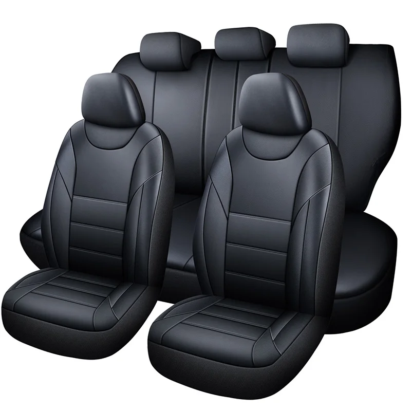 Чехол для автокресла, полное покрытие, чехлы для сидений для автомобиля для Nissan Almera N16 G15 Classic Altima JUKE Kicks March Micra Murano Z51 - Название цвета: Black