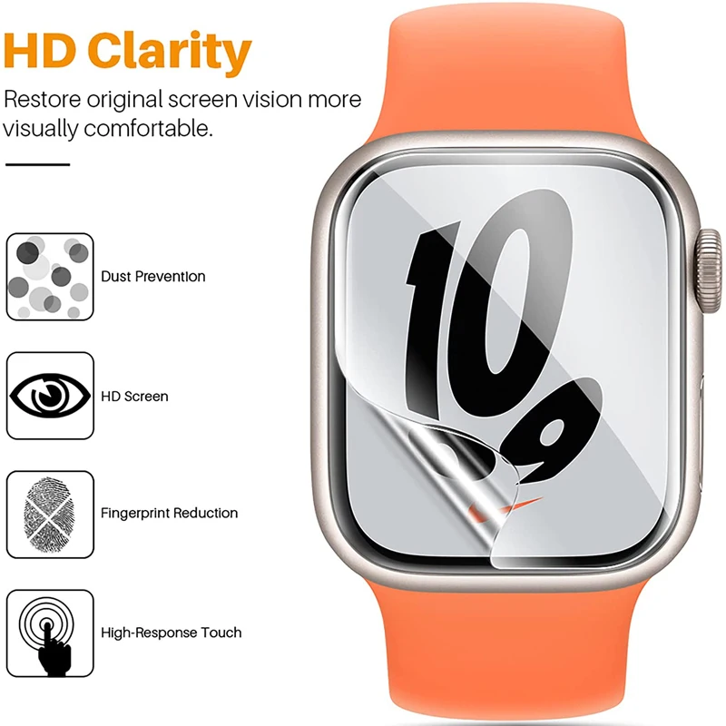 Screen Protector for Apple Watch Series 7 41mm 45mm,TPU HD Transparent,Anti-Scratch, Bubble-free, Watch Accessories Screen Protector for Apple Watch Series 7 41mm 45mm,TPU HD Transparent,Anti-Scratch, Bubble-free, Watch Accessories