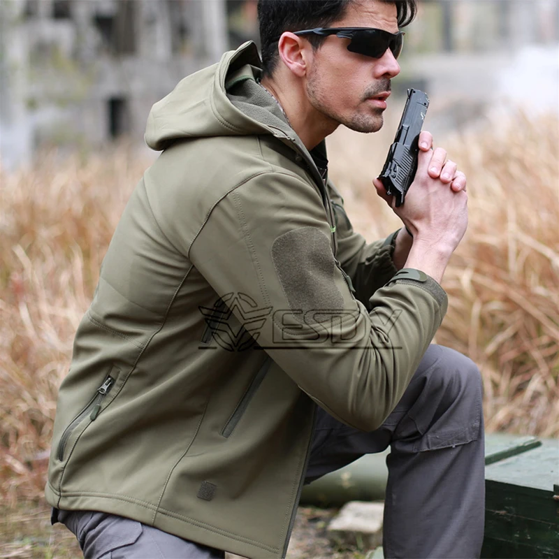 Уличная водонепроницаемая куртка SoftShell ветровка для охоты пальто лыж пешего