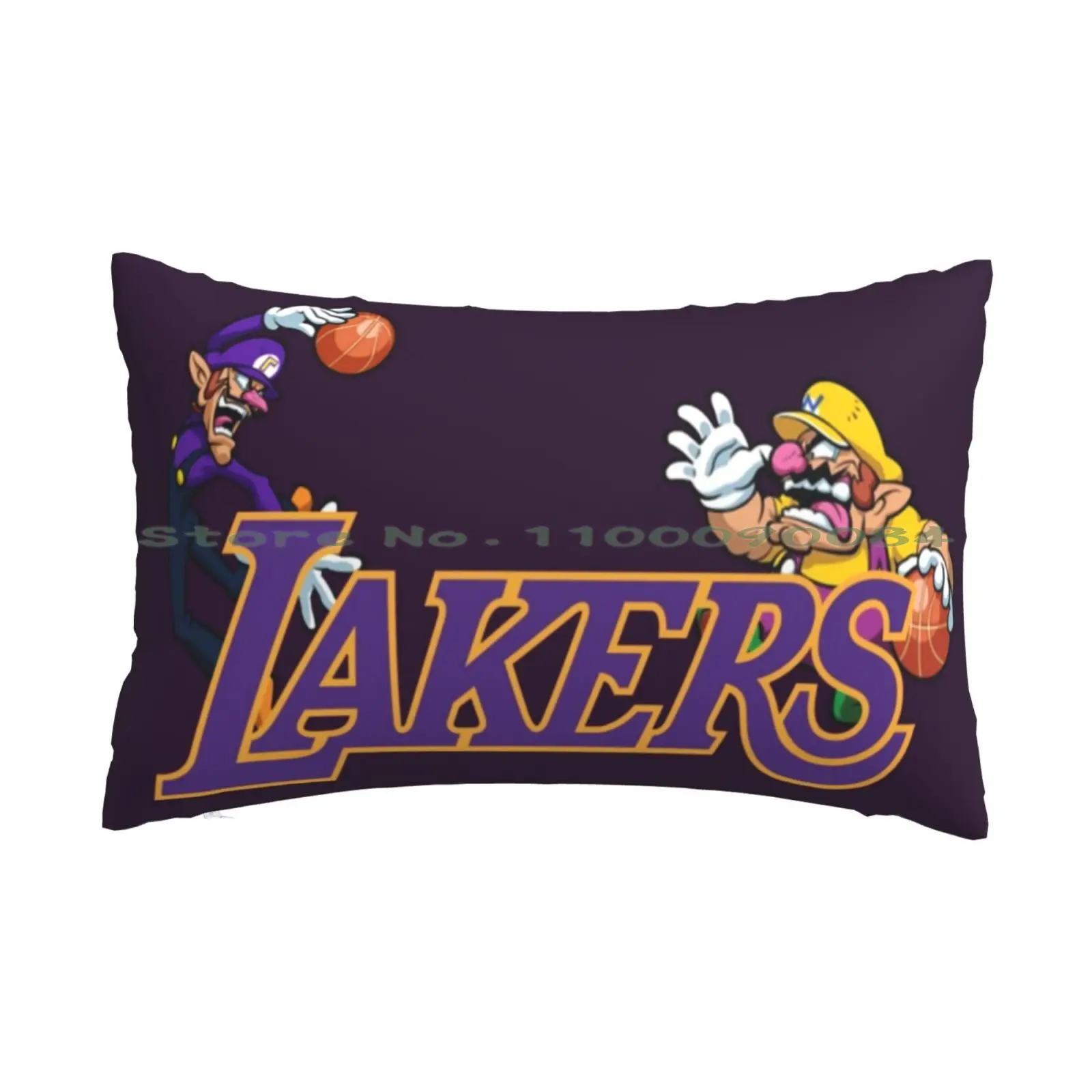 Wario Waluigi Basket Federa 20X30 50*75 Divano Camera Da Letto Wario Waluigi La Lakeshow California Peach Super Funny Sports
