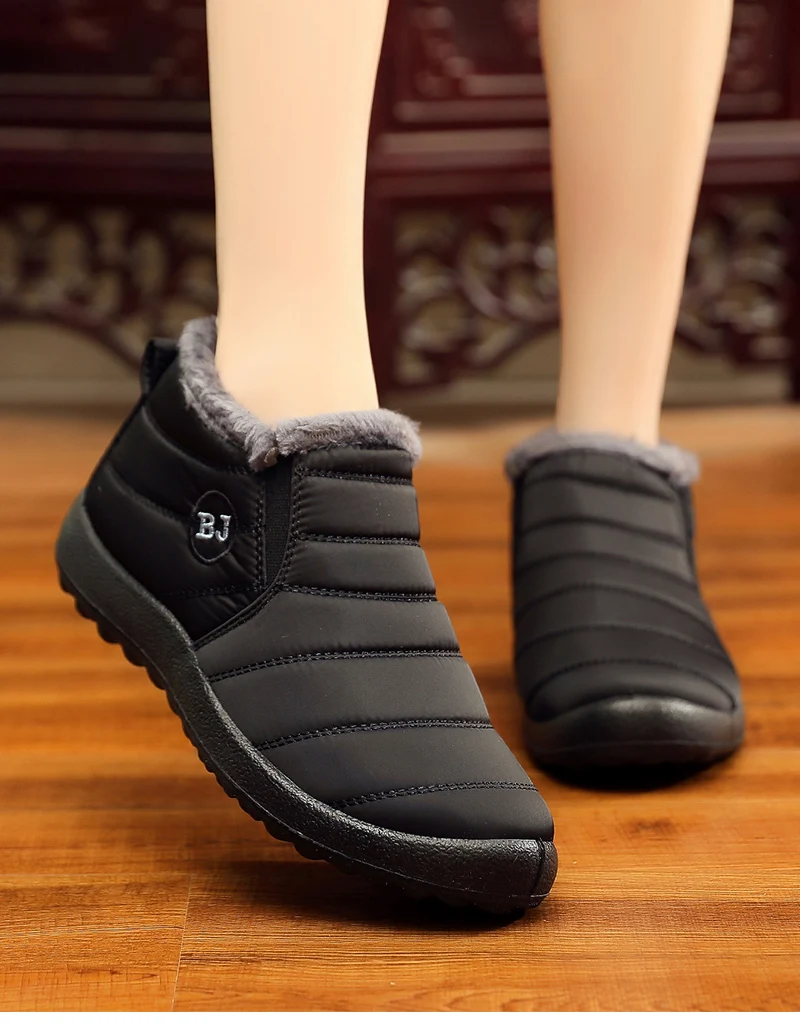 Женские ботинки; легкая зимняя обувь для женщин; botas Mujer; водонепроницаемые зимние ботинки; черные зимние ботинки; женские зимние кроссовки