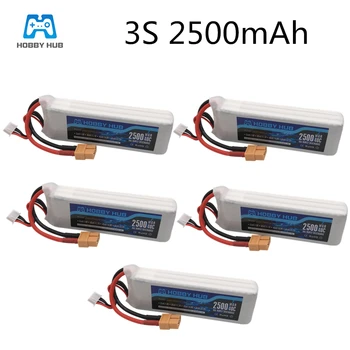 Hobby Hub 3s Lipo Battery 11.1V 2500mAh 40C MAX 80C For Drone RC Car Airplane Halicopter Boat Part Lipo Battery