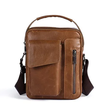 

large capacity messenger bag for men, leather men shoulder bag crossbody purse Multifunction Toolkit
