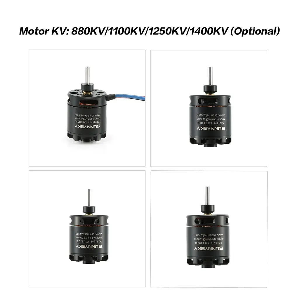 SunnySky X2216 880KV/1100KV/1250KV/1400KV II бесщеточный двигатель для радиоуправляемого дрона с длинной осью для моделей самолетов с фиксированным крылом