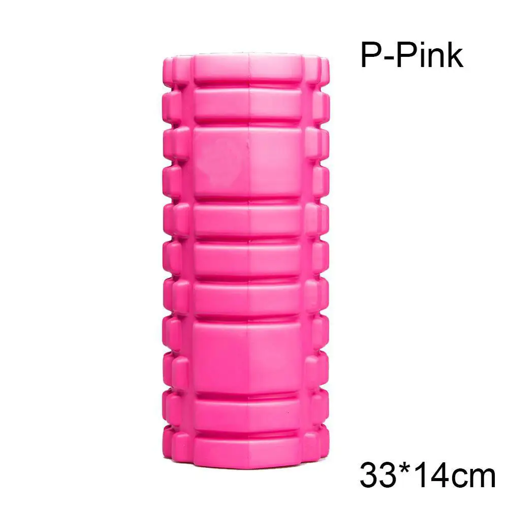 New Women Yoga Column Foam Yoga Pilates Fitness Foam Roller Sports Train Gym Massage Exercise Relax Foam Rolls Dropshipping - Цвет: Бургундия