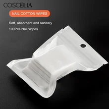 100 шт., Хлопковое полотенце для ногтей, гель для снятия лака, наконечники для снятия лака, очиститель, ворс, бумажный коврик, инструмент для чистки ногтей, Маникюрный Инструмент