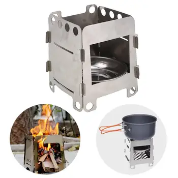 

Pocket Stove Kit Hiking Tools Travel Camping Furnace Small Durable Alcohol Device Cooking Stainless Steel
