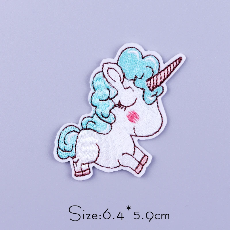 Cartoon Einhorn Patches Für Kleidung Katze Bestickt Patches Für Kleidung Thermoadhesive Patches Niedlichen Tier Streifen für Jacke – Detail 24