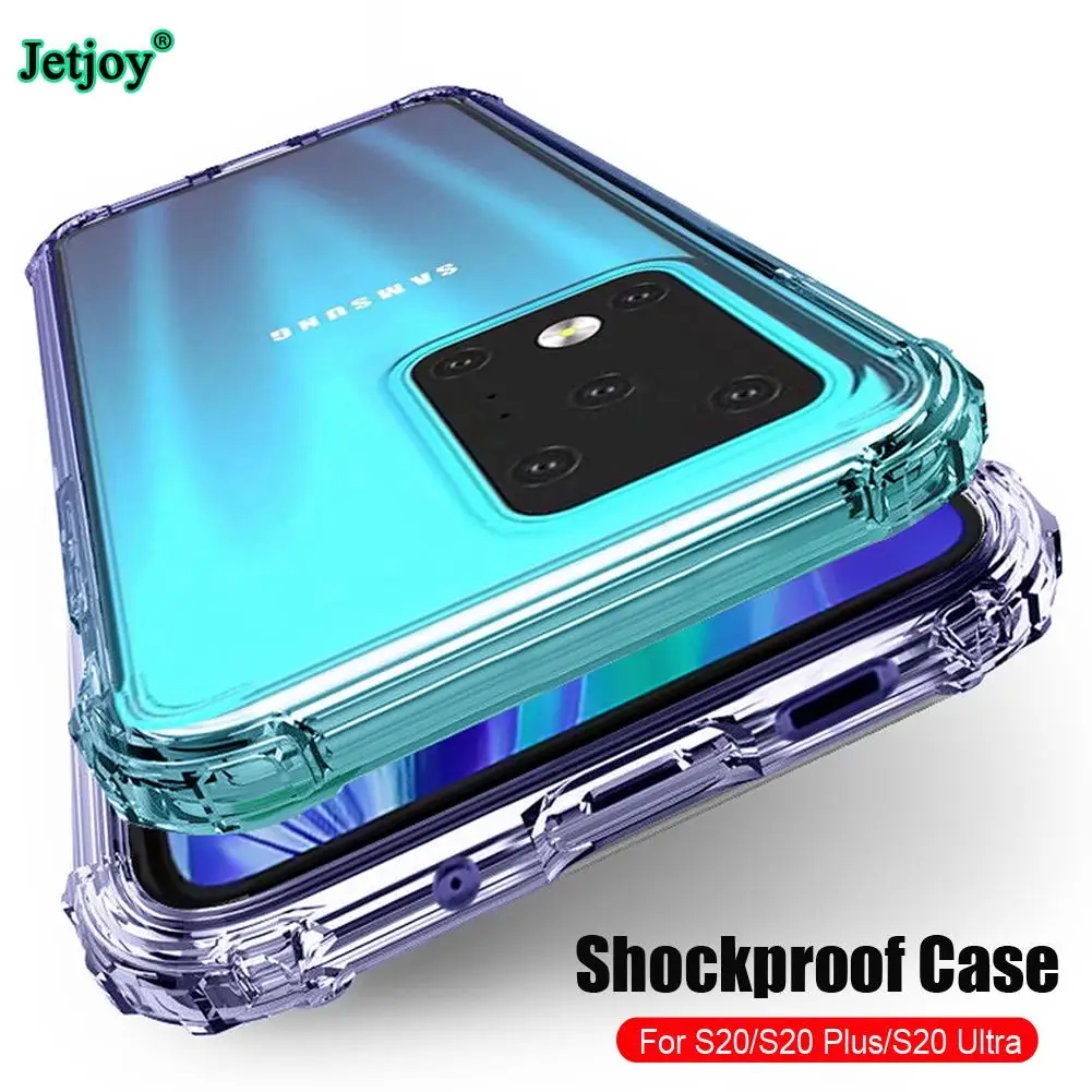 Shockproof Case For Samsung Galaxy S20 Ultra S10 Note 10 Plus A51 A71 A10s A20s Soft TPU Transparent Silicone Bumper Cover |