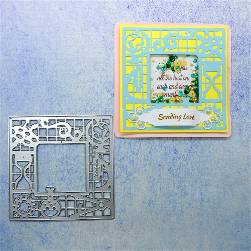 

InLoveArts Frame Border Dies for Card Making Background Metal Cutting Dies Scrapbooking Craft Dies Stencil Die Cut