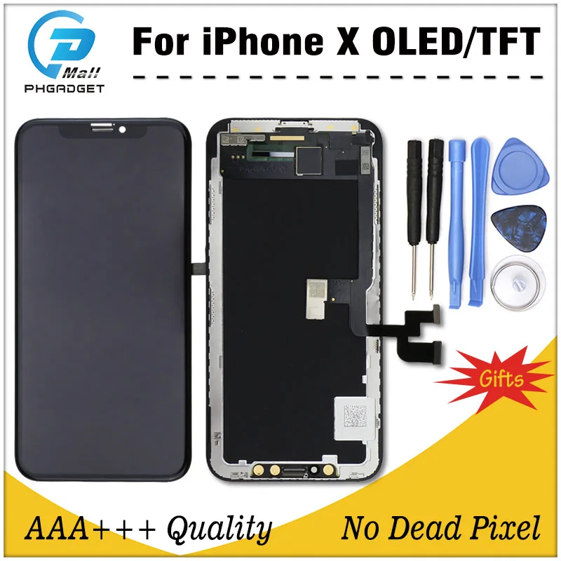 AAA+ OEM OLED Screen For iPhone X XS LCD Display Digitizer Assembly No Dead Pixel iphone XR MAX Amoled | Мобильные телефоны и