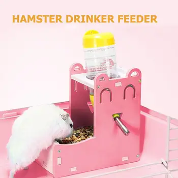 

2 in 1 Hamster Automatic Water Drinker Food Feeder Fountain Dispenser Bottle Lovely Small Animal Rabbit Toys Pet Supplies