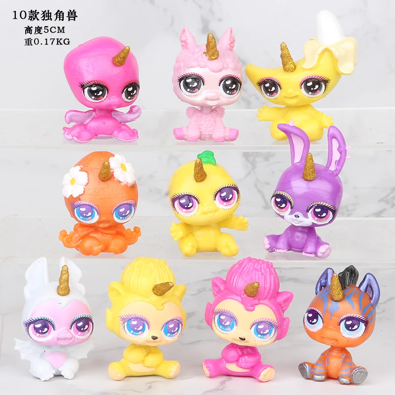 10 шт/1 Лот Красочные Единорог 5 см Фигурки игрушки Brinquedo игрушка Коллекционная модель игрушки #3596