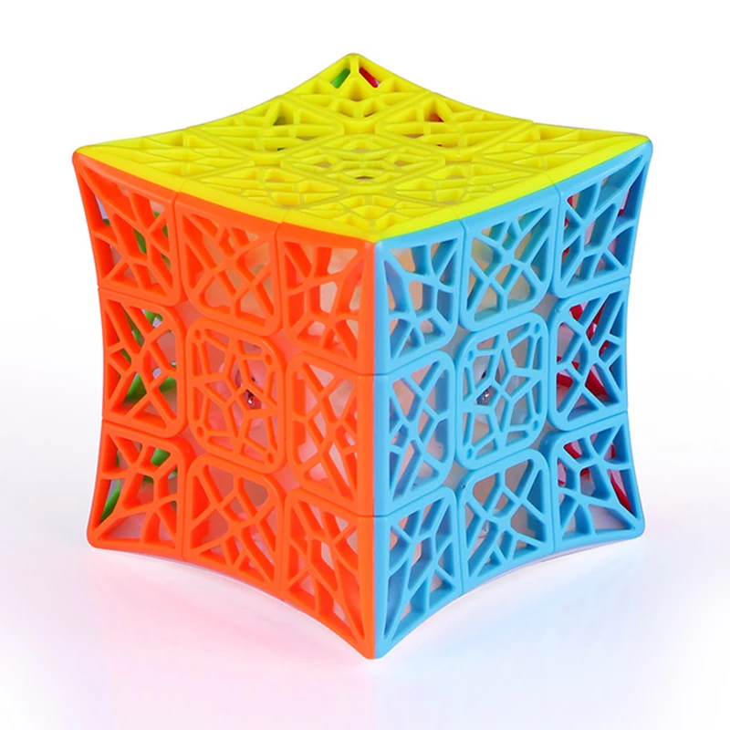 QiYi, Магический кубик, профессиональная 3X3 Stickerless Скорость Cubo Magico, 3X3X3 DNA плоскость вогнутая Пирамида головоломка, куб, игрушки для детей - Цвет: DNA 3X3 Concave
