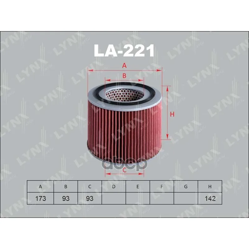 Фильтр Воздушный Nissan Safari Wty61 LYNXauto арт. LA221